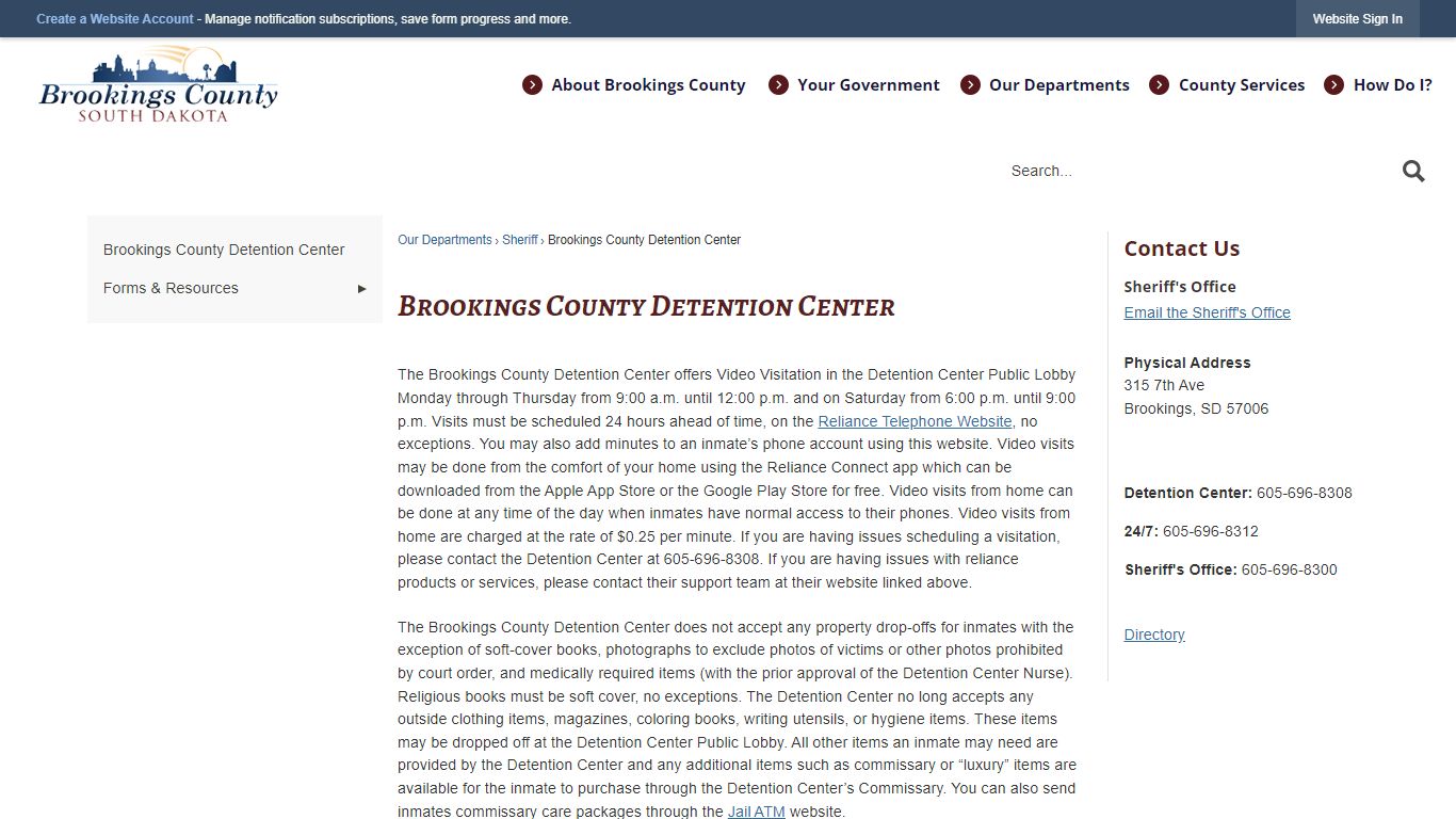 Brookings County Detention Center | Brookings County, SD - Official Website